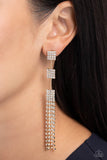 Fiercely Free-Falling - Gold - Paparazzi Accessories