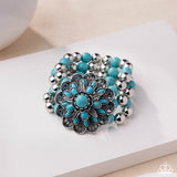 Floral Figment - Blue - Paparazzi Accessories