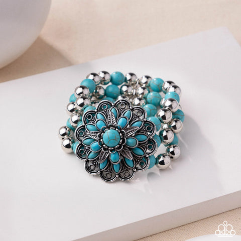 Floral Figment - Blue - Paparazzi Accessories