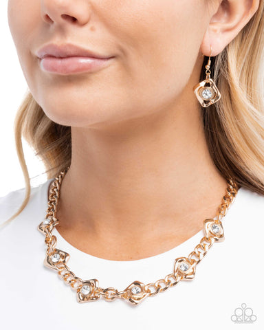 Square Silhouette - Gold - Paparazzi Accessories
