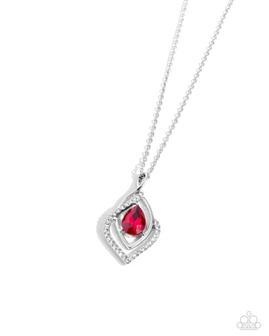 Dauntless Demure - Red - Paparazzi Accessories