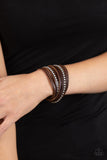 Studded Sensation - Brown - Paparazzi Accessories
