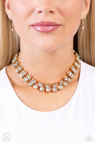 Glistening Gallery - Gold - Paparazzi Accessories