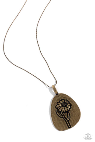 Sunflower Shift - Brass - Paparazzi Accessories