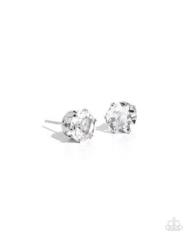 Breathtaking Birthstone - White (April) - Paparazzi Accessories