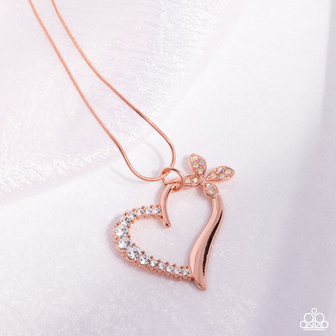 Half-Hearted Haven - Copper - Paparazzi Accessories