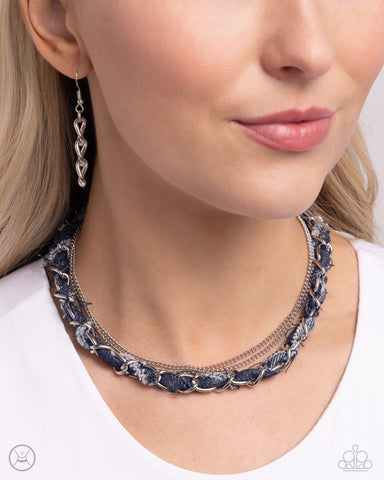 Denim Danger - Silver - Paparazzi Accessories