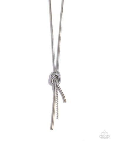 Knotted Keeper - White - Paparazzi Accessories