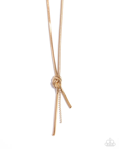 Knotted Keeper - Gold - Paparazzi Accessories
