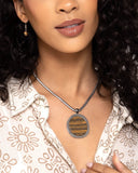 Pendant Puzzle - Brown - Paparazzi Accessories