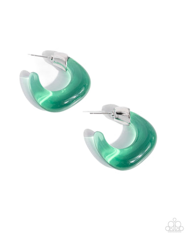 Clear Charm - Green - Paparazzi Accessories