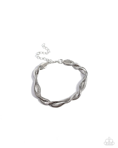 Tasteful Twists - Silver - Paparazzi Accessories