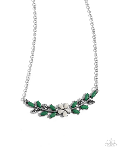 Leafy Layover - White - Paparazzi Accessories