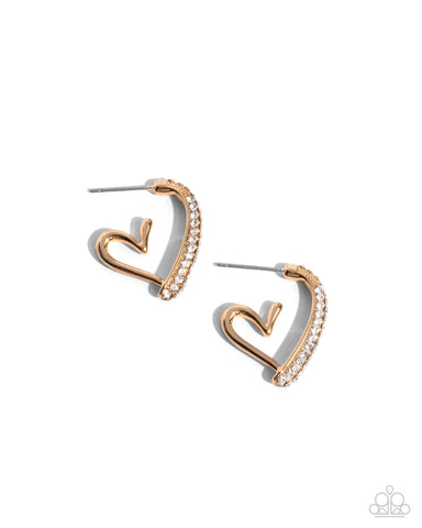 Curling Cameo - Gold - Paparazzi Accessories