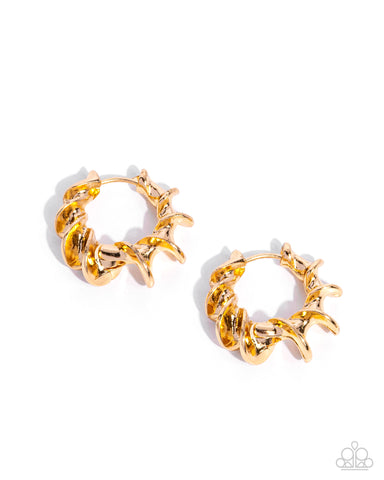 Corkscrew Chic - Gold - Paparazzi Accessories