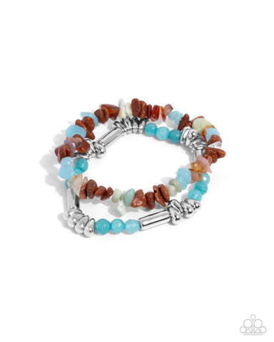 Stony Sequence - Blue - Paparazzi Accessories