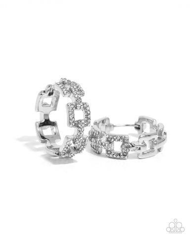 Geometric Glimpse - White - Paparazzi Accessories
