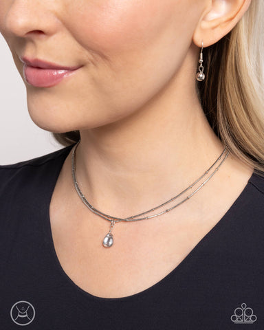 Teeming Teardrop - Silver - Paparazzi Accessories