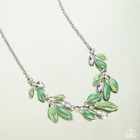 Lyrical Leaves - Green - Paparazzi Accessories
