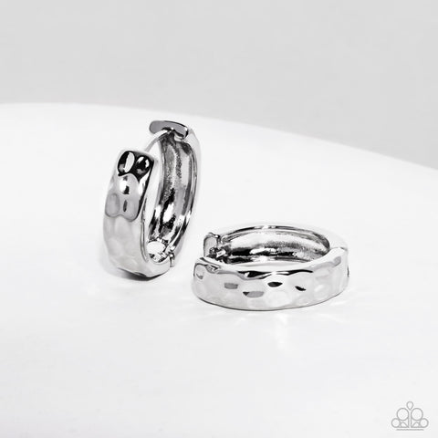 Hammered Hyperaware - Silver - Paparazzi Accessories