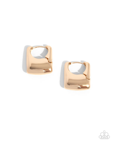 Square Symmetry - Gold - Paparazzi Accessories