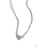 Heartbroken Bling - White - Paparazzi Accessories
