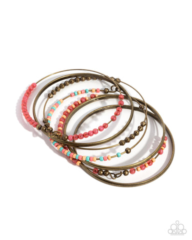 Seed Bead Shimmer - Brass - Paparazzi Accessories