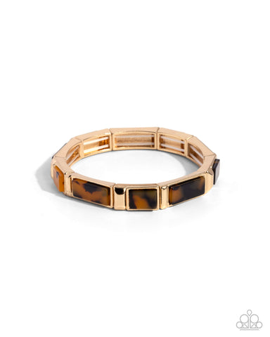 Acrylic Accent - Gold - Paparazzi Accessories