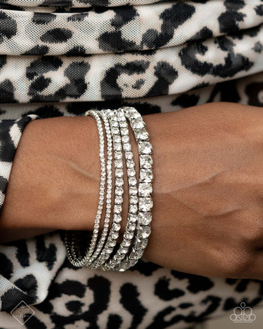 Persistent Pizzazz - White - Paparazzi Accessories