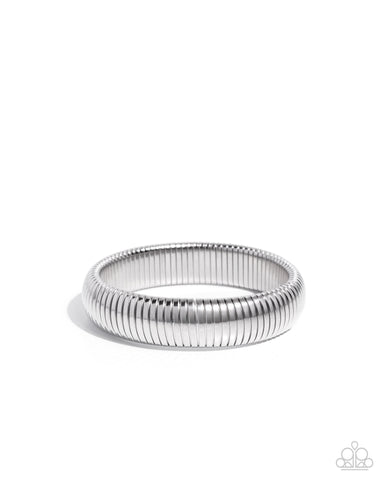 Flashy Fringe - Silver - Paparazzi Accessories