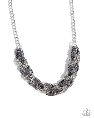 Braided Breakthrough - Silver - Paparazzi Accessories