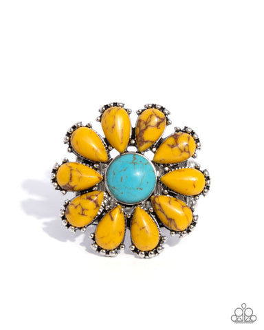 Firm Florals - Yellow - Paparazzi Accessories