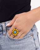 Firm Florals - Yellow - Paparazzi Accessories