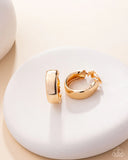 Sleek Spell - Gold Clip-on Earring - Paparazzi Accessories