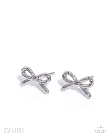 BOW The Line - Silver - Paparazzi Accessories