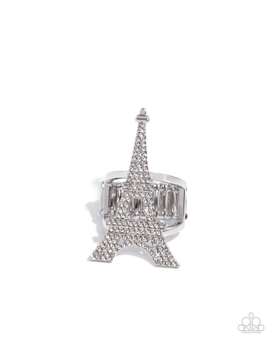 Eiffel Tower Ease - White - Paparazzi Accessories