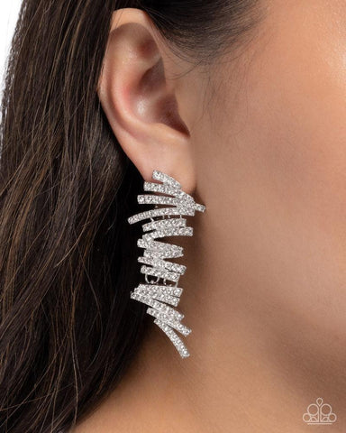 Scattered Surety - White- Paparazzi Accessories