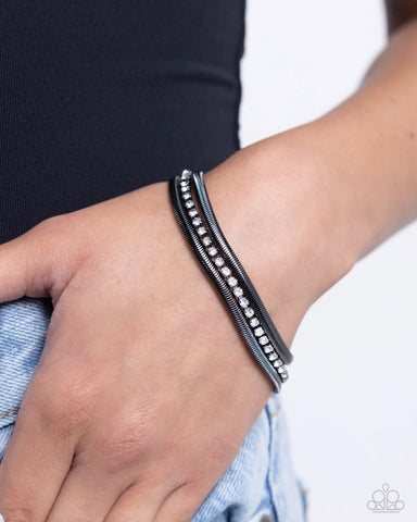 A SQUARE Treasure - Gunmetal - Paparazzi Accessories