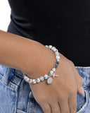 Devout Debut - White - Paparazzi Accessories