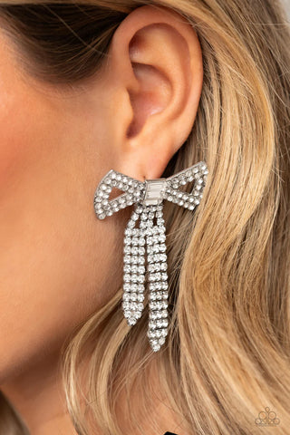 Just BOW With It - White - Paparazzi Accessories