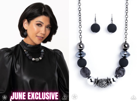 A Warm Welcome - Black - JUNE 2023 EXCLUSIVE BLOCKBUSTER Paparazzi Accessories