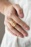 Urban Overlap - Gold - Paparazzi Accessories