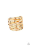 Urban Overlap - Gold - Paparazzi Accessories
