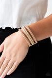 Rollin In Rhinestones - Gold - Paparazzi Accessories