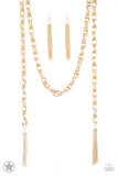 SCARFed for Attention - Gold - Paparazzi Accessories