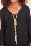 SCARFed for Attention - Gold - Paparazzi Accessories