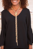 SCARFed for Attention - Gold - Paparazzi Accessories