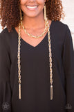 SCARFed for Attention - Gold - Paparazzi Accessories