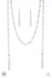 SCARFed for Attention - Silver - Paparazzi Accessories