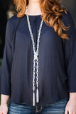 SCARFed for Attention - Silver - Paparazzi Accessories